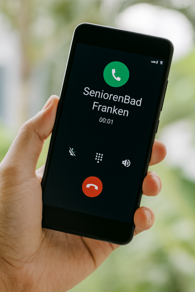 mobilphone Mobilphone Seniorenbadfranken ruft an
